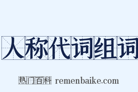 人称代词组词是什么意思的图片